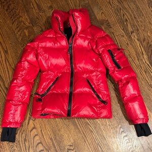 SAM. Vibrant Red Jacket with Black Interior